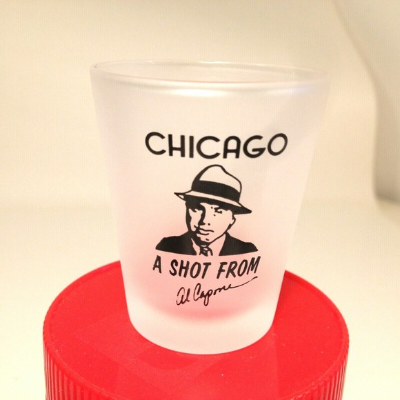 Vintage Chicago Shot Glass A Shot From Al Capone Souvenir - Picture 8 of 11